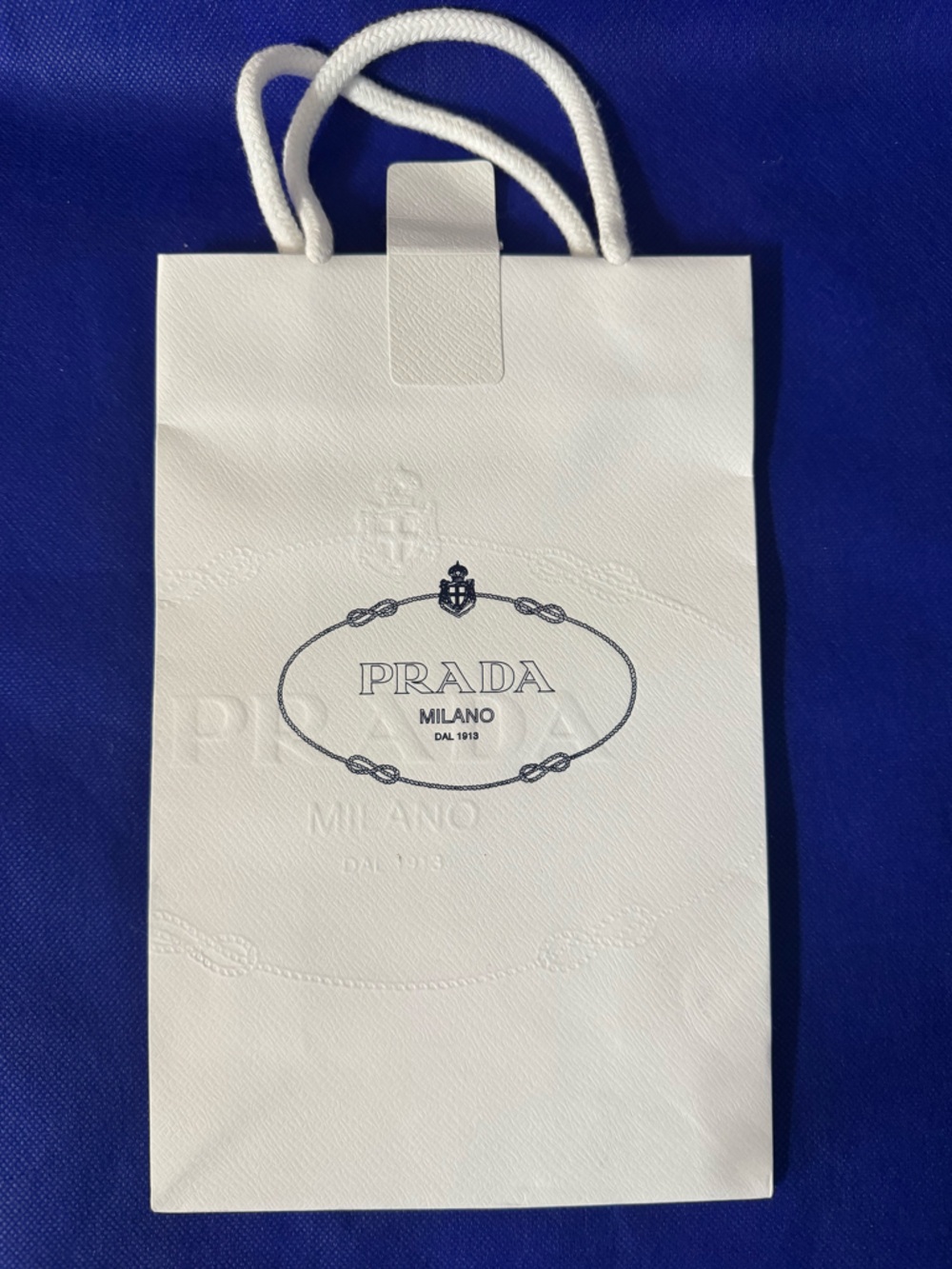 Prada 💯% Authentic iconic luxury paper shopping bag. Like New Ideal for gifting